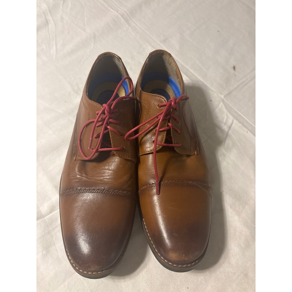 Nunn Bush Dress Shoes Mens 11m Brown Good Cap Toe Leather Oxford Lace Up